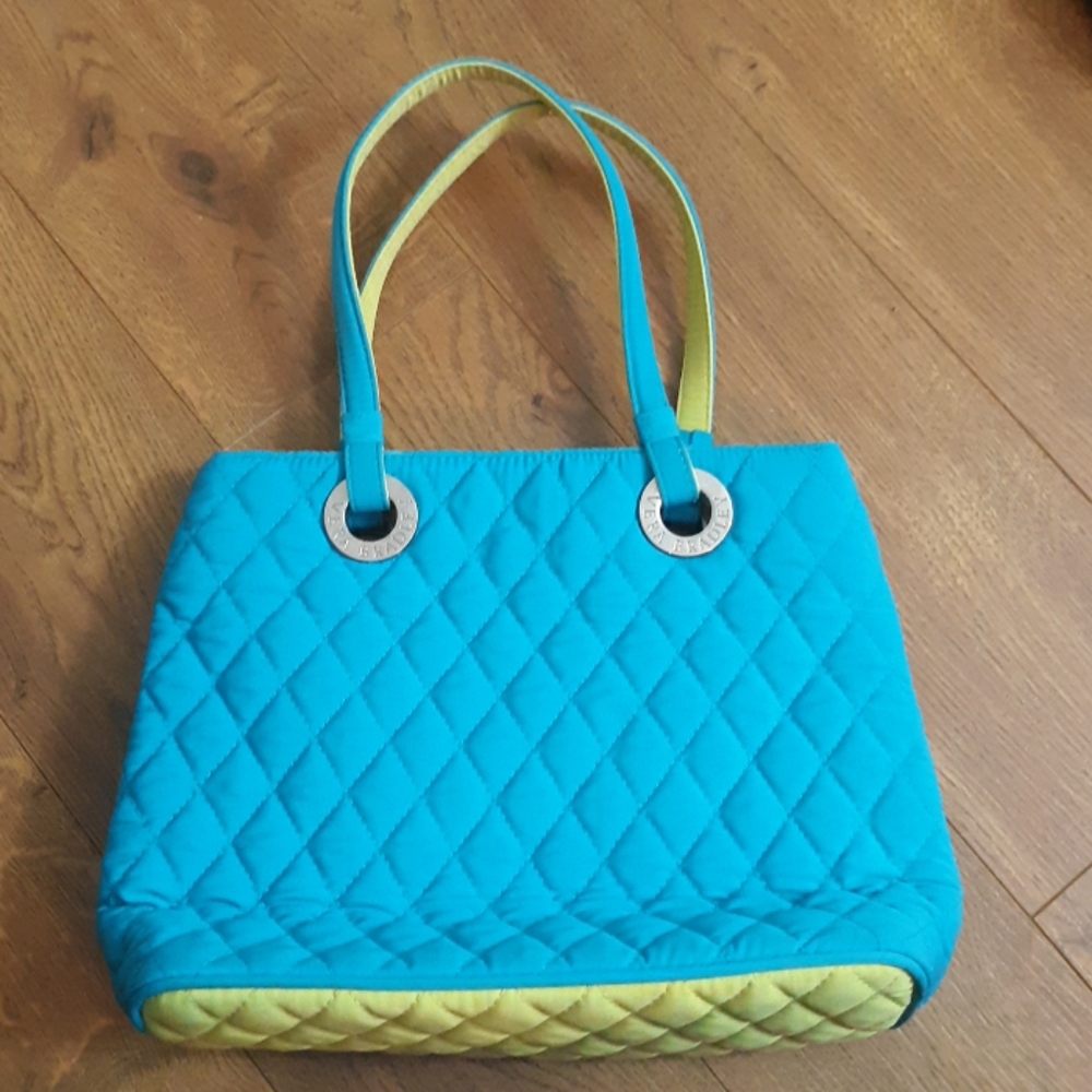 Vera Bradley Tote Turquoise and Green